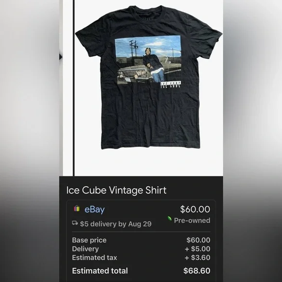 (Sold) Ice-cube t-shirt - Picture 7 of 7